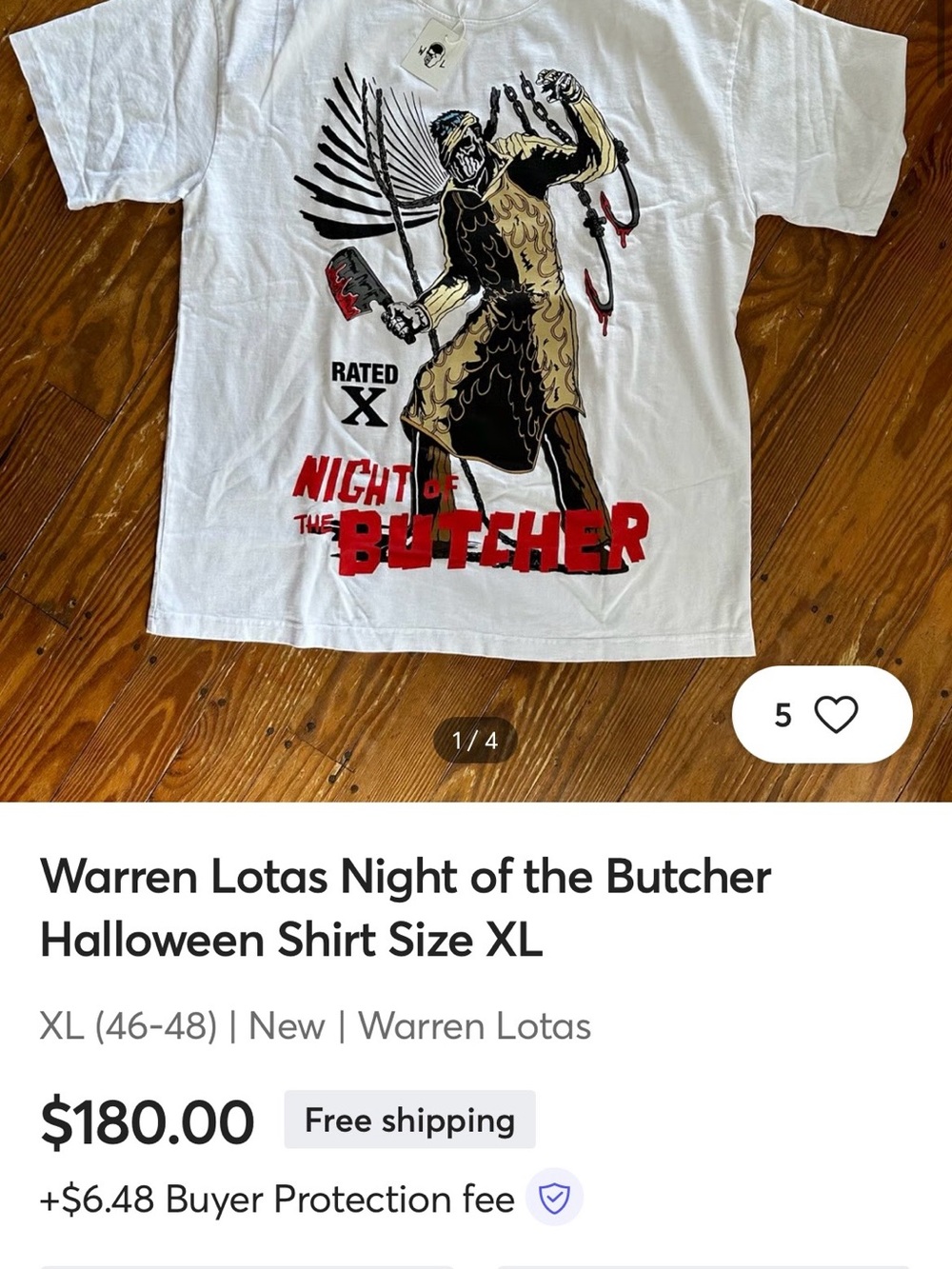 Warren Lotas White 'Night of the Butcher' Graphic Tee